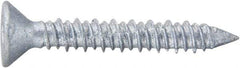 Powers Fasteners - 1/4" Diam, 1-1/4" OAL, Phillips Drive, Concrete Screw & Masonry Fastener - Stainless Steel, Perma-Seal Finish, Includes #3 Phillips Bit - Benchmark Tooling