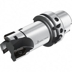 Walter - 40mm Cut Diam, 20mm Max Depth of Cut, 63mm Shank Diam, 141.9mm OAL, Indexable Square Shoulder End Mill - HSK63A Taper Shank, 0° Lead Angle, Through Coolant, Series M2131-H - Benchmark Tooling