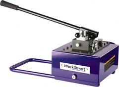 Value Collection - 2 Stage, 2" Piston Diam, 3/8 NPTF, 7.71; 0.29 Cu In Per Stroke, Manual Hydraulic Pump - 476 Cu In Reservoir, 1.69" Piston Stroke, 290 psi First Stage, 10,000 psi Second Stage - Benchmark Tooling