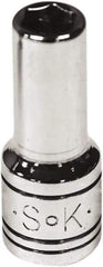 SK - 1/4" Drive, Deep Hand Socket - 6 Points, Steel, Chrome Finish - Benchmark Tooling