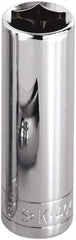 SK - 1-3/8", 1/2" Drive, Deep Hand Socket - 6 Points, Steel, Chrome Finish - Benchmark Tooling