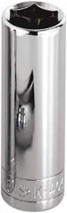 SK - 3/8", 1/2" Drive, Deep Hand Socket - 6 Points, Steel, Chrome Finish - Benchmark Tooling