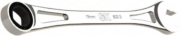 SK - 19mm 6 Point Combination Wrench - 12" OAL, Steel, Full Polish Finish - Benchmark Tooling