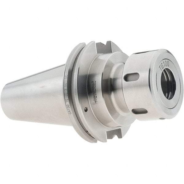 Accupro - 3/64" to 1" Capacity, 3-1/2" Projection, CAT50 Dual Contact Taper, TG/PG 100 Collet Chuck - 7-1/2" OAL - Exact Industrial Supply