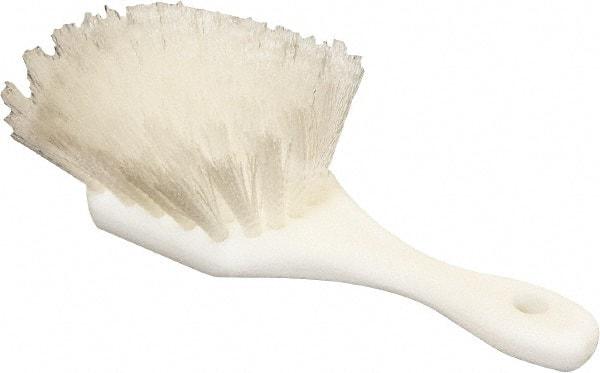 O-Cedar - 2" Bristle Length, Nylon Utility Scrub Brush - 9" Long x 3" Wide Head, 9" OAL, White, Foam Block - Benchmark Tooling