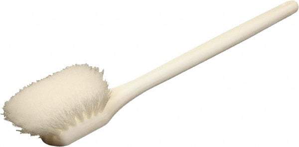 O-Cedar - 2" Bristle Length, Nylon Utility Scrub Brush - 20" Long x 3" Wide Head, 20" OAL, White, Foam Block - Benchmark Tooling