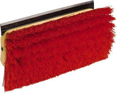 O-Cedar - 2" Bristle Length, Polypropylene Scrub Brush - 10" Long x 5" Wide Head, 10" OAL, Red, Plastic Block - Benchmark Tooling