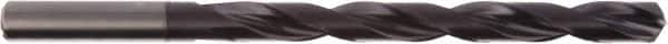 DORMER - 14.29mm, 140° Point, Spiral Flute, Solid Carbide Taper Length Drill Bit - TiAlN Finish, 172mm Flute Length, 227mm OAL - Benchmark Tooling