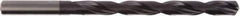 DORMER - 14.29mm, 140° Point, Spiral Flute, Solid Carbide Taper Length Drill Bit - TiAlN Finish, 172mm Flute Length, 227mm OAL - Benchmark Tooling