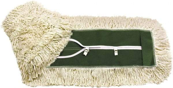 O-Cedar - 18" Long x 5" Wide Cotton Dust Mop Head - Key-Slot Snaps, Launderable - Benchmark Tooling