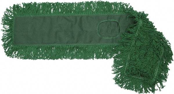 O-Cedar - 24" Long x 5" Wide Cotton Dust Mop Head - Slip-On/Slip-Through Backing, Launderable - Benchmark Tooling