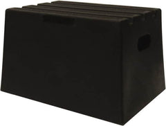 Diversified Plastics - 11-3/4" High x 13-5/8" Wide x 19-1/4" Deep, Black Step Stool - 500 Lb Capacity - Benchmark Tooling