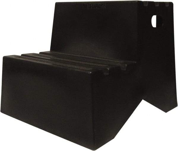 Diversified Plastics - 19-1/2" High x 18-1/8" Wide x 24-1/2" Deep, Black Step Stool - 500 Lb Capacity - Benchmark Tooling