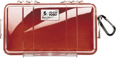 Pelican Products, Inc. - 5-9/16" Wide x 2-5/8" High, Clamshell Hard Case - Clear/Red, Polycarbonate - Benchmark Tooling