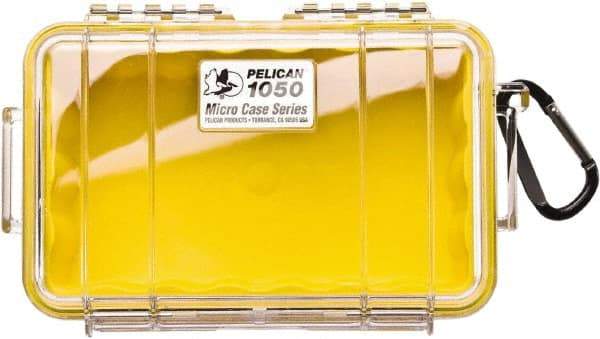 Pelican Products, Inc. - 5-1/16" Wide x 3-1/8" High, Clamshell Hard Case - Clear/Yellow, Polycarbonate - Benchmark Tooling