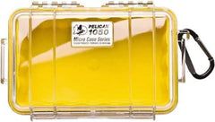 Pelican Products, Inc. - 5-1/16" Wide x 3-1/8" High, Clamshell Hard Case - Clear/Yellow, Polycarbonate - Benchmark Tooling