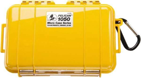 Pelican Products, Inc. - 5-1/16" Wide x 3-1/8" High, Clamshell Hard Case - Yellow, Polycarbonate - Benchmark Tooling