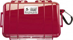 Pelican Products, Inc. - 5-1/16" Wide x 2-1/8" High, Clamshell Hard Case - Red, Polycarbonate - Benchmark Tooling