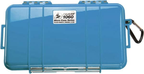 Pelican Products, Inc. - 5-9/16" Wide x 2-5/8" High, Clamshell Hard Case - Blue, Polycarbonate - Benchmark Tooling