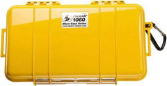 Pelican Products, Inc. - 5-9/16" Wide x 2-5/8" High, Clamshell Hard Case - Yellow, Polycarbonate - Benchmark Tooling