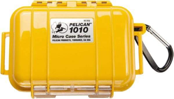 Pelican Products, Inc. - 4-1/16" Wide x 2-1/8" High, Clamshell Hard Case - Yellow, Polycarbonate - Benchmark Tooling