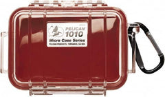 Pelican Products, Inc. - 4-1/16" Wide x 2-1/8" High, Clamshell Hard Case - Clear/Red, Polycarbonate - Benchmark Tooling