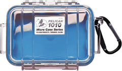 Pelican Products, Inc. - 4-1/16" Wide x 2-1/8" High, Clamshell Hard Case - Clear/Blue, Polycarbonate - Benchmark Tooling