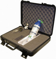 GfG - LEL, Oxygen, Carbon Monoxide, Hydrogen Sulfide Calibration Gas - Aluminum Cylinder, Includes Calibration Adapter, Tubing, 4-Way Calibration Gas, ABS Carrying Case & Fixed Flow Regulator - Benchmark Tooling