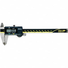 Mitutoyo - 0 to 6" Range 0.01mm Resolution, Electronic Caliper - Steel with 40mm Carbide-Tipped Jaws, 0.001" Accuracy - Benchmark Tooling