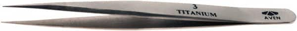 Aven - 4-7/8" OAL 3 Precision Tweezers - Fine Straight Point - Benchmark Tooling