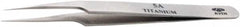 Aven - 4-1/2" OAL 5-SA Precision Tweezers - Straight, High Precision Tips - Benchmark Tooling