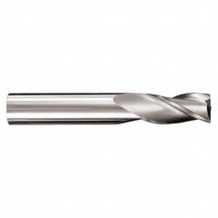 SGS - 3/8", 1" LOC, 3/8" Shank Diam, 2-1/2" OAL, 6 Flute, Solid Carbide Square End Mill - Single End, Ti-NAMITE-X Finish, Spiral Flute, 41° Helix, Centercutting, Right Hand Cut, Right Hand Flute, Series 51 - Benchmark Tooling