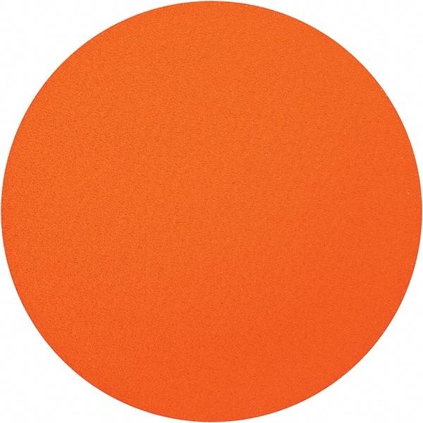 Norton - 20" Diam, 60 Grit Ceramic Adhesive PSA Disc - Coarse Grade, Orange, Y Weighted Backing, Flexible - Benchmark Tooling