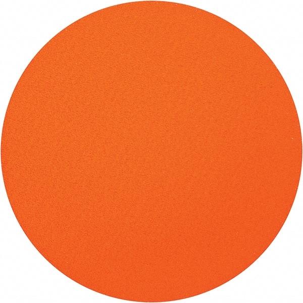 Norton - 20" Diam, 80 Grit Ceramic Adhesive PSA Disc - Coarse Grade, Orange, Y Weighted Backing, Flexible - Benchmark Tooling