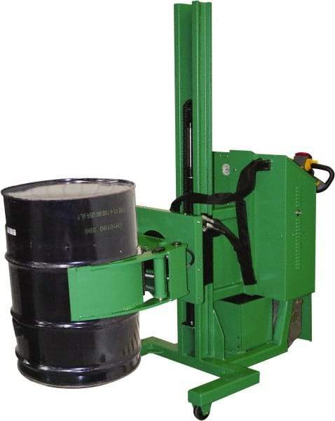 Valley Craft - 1,000 Lb Load Capacity, 30 & 55 Gal Drum Stacker/Rotator - 32" Wide x 78" High, 4 Steel Wheels - Benchmark Tooling