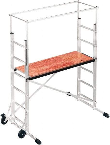 Hailo - Base Section Narrow Span Scaffolding - 5 Ft. Long, 330 Lbs. per Sq. Ft. Duty Rating - Benchmark Tooling