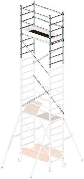 Hailo - Upper 6 Ft. 7 Inch Section Narrow Span Scaffolding - 5 Ft. Long, 441 Lbs. per Sq. Ft. Duty Rating - Benchmark Tooling
