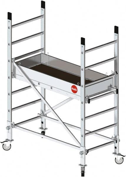 Hailo - Base Section Narrow Span Scaffolding - 5 Ft. Long, 441 Lbs. per Sq. Ft. Duty Rating - Benchmark Tooling
