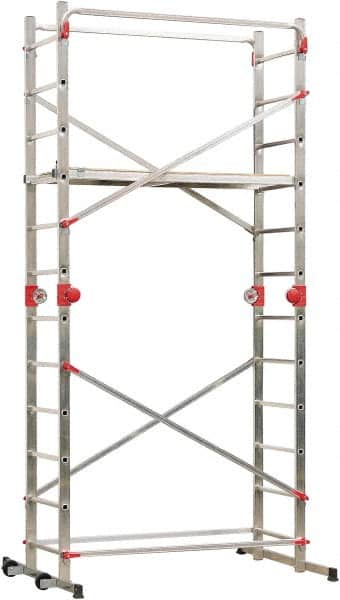 Hailo - Base Section Narrow Span Scaffolding - 5 Ft. Long, 330 Lbs. per Sq. Ft. Duty Rating - Benchmark Tooling