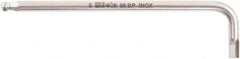 Beta - 3mm Hex, Long Arm, Ball End Hex Key - 4" OAL, Stainless Steel, Metric System of Measurement - Benchmark Tooling