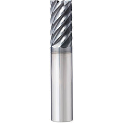 Supermill - Square End Mills; Mill Diameter (Inch): 1/4 ; Mill Diameter (Decimal Inch): 0.2500 ; Number of Flutes: 7 ; Length of Cut (Inch): 3/4 ; Length of Cut (Decimal Inch): 0.7500 ; Material: Solid Carbide - Exact Industrial Supply