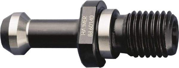 HAIMER - BT40 Taper, M16x2 Thread, 45° Angle Radius, Standard Retention Knob - 0.74" Knob Diam, Through Coolant - Exact Industrial Supply