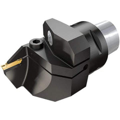 Iscar - DG.., GRIP Insert, 70mm Head Length, 5mm Min Groove Width, Modular Grooving Cutting Unit Head - Right Hand Cut, System Size C6, Through Coolant, Series CAMFIX, Heli-Grip - Benchmark Tooling