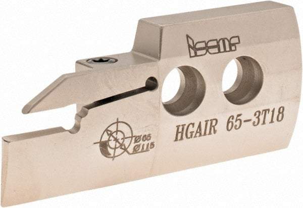 Iscar - 3" Groove Width, 18mm Max Depth of Cut, Right Hand Cut, HGAI Indexable Grooving Blade - GRIP, GRIP (Full Radius), HGN-C, HGN-J, HGN-UT Insert Style, Series Heliface - Benchmark Tooling