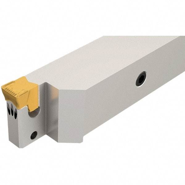Iscar - External Thread, 0.472" Max Depth of Cut, 5.3" OAL, Right Hand Indexable Grooving Cutoff Toolholder - 1" Shank Height x 1" Shank Width, TAG Insert Style, TGBH Toolholder Style, Series Tang-Grip - Benchmark Tooling