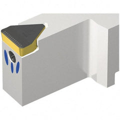 Iscar - THD, External, Left Hand, 20mm Max Depth of Cut, 10mm Max Groove Width, Indexable Grooving Tool Holder - TIGER 1008Y-IQ Insert Compatibility, 32mm Shank Height, 32mm Shank Width, 170mm OAL, Through Coolant - Benchmark Tooling