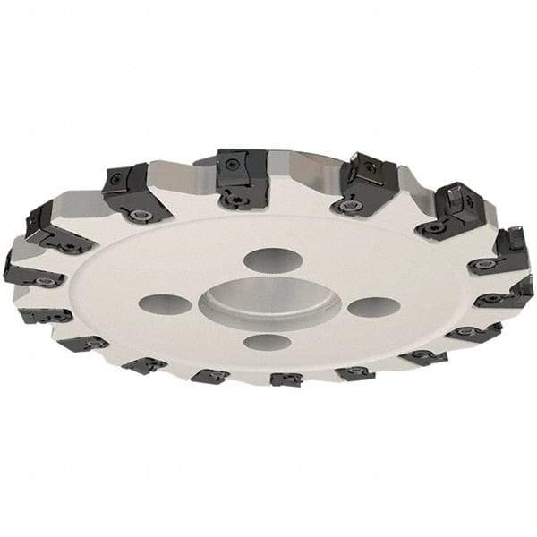 Iscar - Shell Mount B Connection, 0.5512" Cutting Width, 1-1/16" Depth of Cut, 100mm Cutter Diam, 1-1/16" Hole Diam, 6 Tooth Indexable Slotting Cutter - FDN-CALN11 Toolholder, LNHT 1106 PN-N HT, LNHT 1106 PN-R HT Insert - Benchmark Tooling