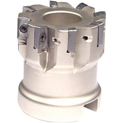 Iscar - 6 Inserts, 32mm Cut Diam, 16mm Arbor Diam, 7.7mm Max Depth of Cut, Indexable Square-Shoulder Face Mill - 0/90° Lead Angle, 35mm High, HP AN.. 0702.. Insert Compatibility, Series Heliplus - Benchmark Tooling