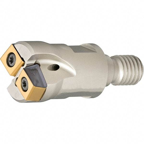 Iscar - 20mm Cut Diam, 2.5mm Max Depth of Cut, Indexable Plunge End Mill - M10 Modular Connection, HTP LNHT 0604 Insert Style, HTP-M-LN06 Toolholder Style, Through Coolant, Series FlexFit, TangPlunge - Benchmark Tooling