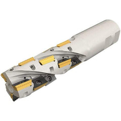 Iscar - 1-1/2" Cut Diam, 2.1" Max Depth of Cut, 1-1/4" Shank Diam, 5.31" OAL, Indexable Square Shoulder End Mill - P290 AC.T 1806.. Inserts, Weldon Shank, 0° Lead Angle, Through Coolant, Series MillShred - Benchmark Tooling